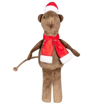 Pet Fun Новорічний Сурикат іграшка для собак 10х35 см - коричневий - купити, ціни на MasterZoo - фото 1