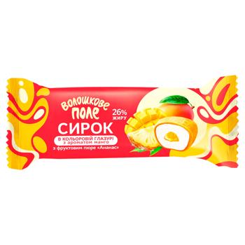 Сырок глазированный Волошкове Поле ананас с ароматом манго 26% 36г - купить, цены на ЕКО Маркет - фото 1