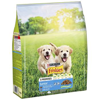 Корм сухой Friskies Junior с курицей, овощами и молоком для щенков 2,4кг