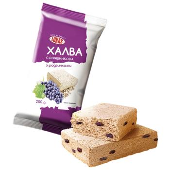 Халва Лукас з родзинками 200г - купить, цены на Grono - фото 1