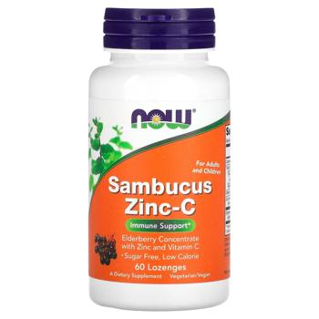 Now Foods Sambucus Zinc-C Black Elderberry with Zinc and Vitamin C 60 lozenges - buy, prices for Biotus - photo 1
