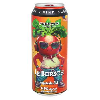 Forever Le Borsch Unfiltered Light Beer 4.5% 0.5l - buy, prices for Chudo Market - photo 1