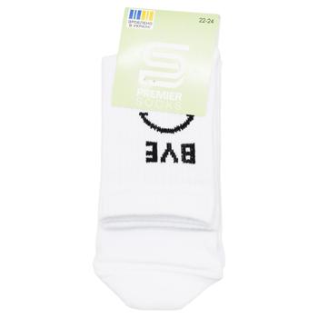 Шкарпетки Premier Socks підліткові високі HI-BYE р.22-24 білий - купити, ціни на ЕКО Маркет - фото 1