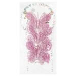 Прикраса ялинкова Метелики рожева 3шт 10см