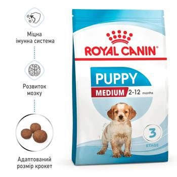 Royal Canin Medium Puppy Dry Food with Poultry for Puppies of Medium Breeds 3kg - buy, prices for MasterZoo - photo 3