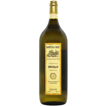 Вино Kartuli Vazi Цинандали белое сухое 12% 1,5л - купить, цены на За Раз - фото 1