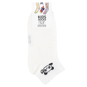 V&T Panda Short Children's Socks s.22-24 Milky - buy, prices for NOVUS - photo 1