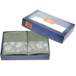 Набір рушників Homeline в коробці зелений 50х90см та 70х130см