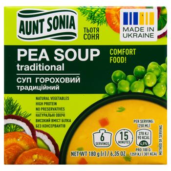 Суп гороховый Тётя Соня Традиционный 180г - купить, цены на МегаМаркет - фото 2