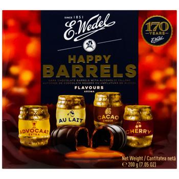 Конфеты E.Wedel Happy Barrels с алкогольной начинкой 200г - купить, цены на КОСМОС - фото 2