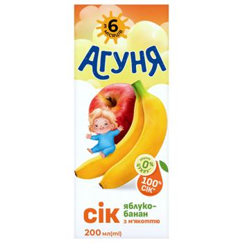 Agunya Apple Banana Juice with Pulp 200ml - buy, prices for Supermarket "Kharkiv" - photo 1