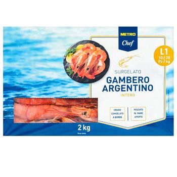 Metro Chef Frozen Whole Argentine Shrimps L1 2kg