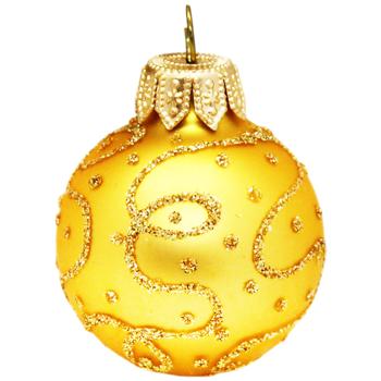 Прикраса Куля скляна з графічним малюнком 40мм - купити, ціни на За Раз - фото 1