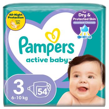 Підгузки Pampers Active Baby Midi 6-10кг 54шт - купити, ціни на ЕКО Маркет - фото 2