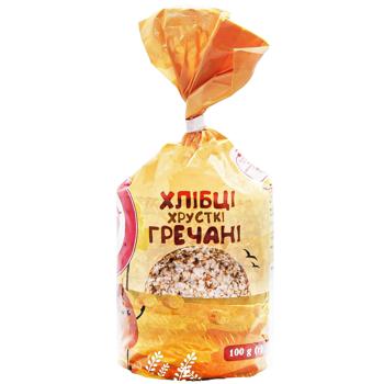 Auchan Buckwheat Crispy Bread 100g - buy, prices for Auchan - photo 1