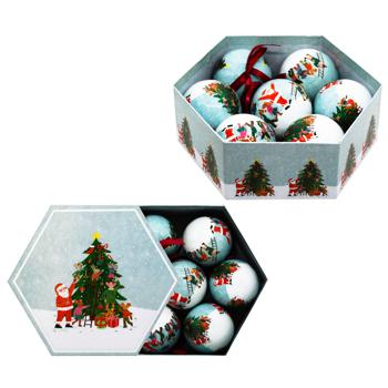 Xmas Plastic Christmas Tree Balls 7.5cm 7pcs - buy, prices for METRO - photo 1