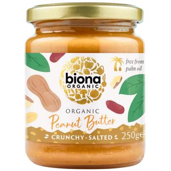 Паста арахісова Biona Organic хрустка з морською сіллю 250г - купити, ціни на WINETIME - фото 1