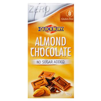 Quickbury sugar free with almond milk chocolate 28% 75g - buy, prices for COSMOS - photo 1