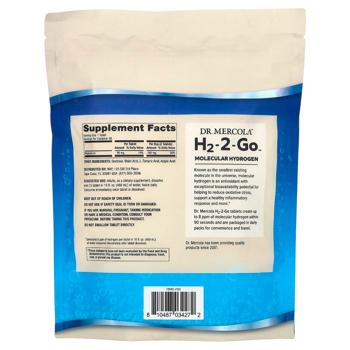 Dr. Mercola H2-2-Go Molecular Hydrogen 30 dual packs, 60 tablets - buy, prices for Biotus - photo 2
