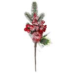 Artificial Pine Branch with Berries and Apple 28cm