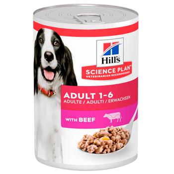 Hills Science Plan Adult Wet Food with Beef for Dogs of All Breeds 370g - buy, prices for MasterZoo - photo 1