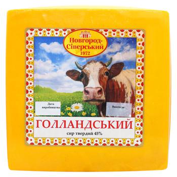 Novgorod-Siverskiy Dutch Cheese 45% - buy, prices for ULTRAMARKET - photo 1