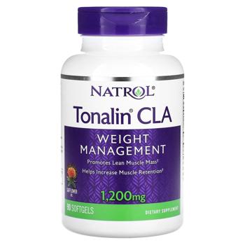 Линолевая кислота конъюгированная Natrol Tonalin CLA 1200мг 90 гелевых капсул