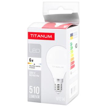 Лампа світлодіодна Titanium G45 6W E14 4100K - купити, ціни на Таврія В - фото 1