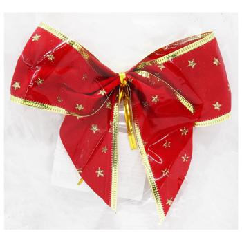 Прикраса Бант червоний 12х13см - купити, ціни на Auchan - фото 2