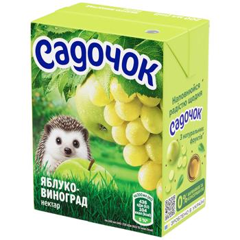 Нектар Садочок яблочно-виноградный 200мл - купить, цены на Чудо Маркет - фото 1
