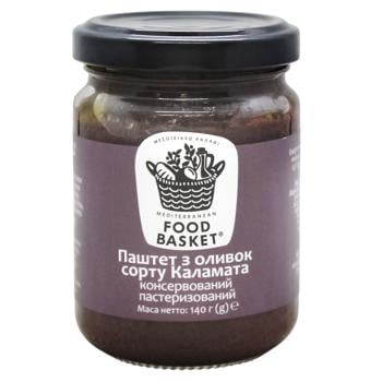 Food Basket Kalamata Olives Pate 156g - buy, prices for NOVUS - photo 1