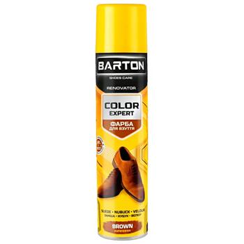 Фарба для взуття Barton Color Expert замша, нубук, велюр коричнева 300мл - купити, ціни на Таврія В - фото 1