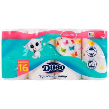 Dyvo Decoro 2-ply Toilet Paper 16pcs - buy, prices for - photo 1