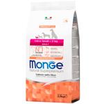Корм сухий Monge Monoprotein з лососем та рисом для собак мініатюрних порід 2,5кг