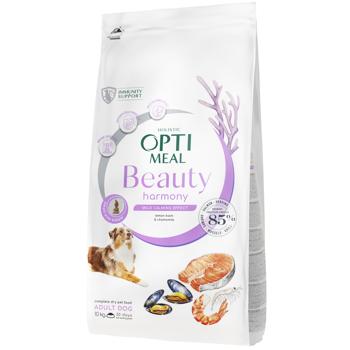 Корм сухий Optimeal Beauty Harmony з морепродуктами для собак всіх порід із заспокійливим ефектом 10кг