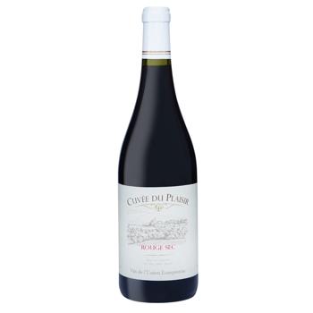 Вино Cuvee Du Plaisir Rouge Sec красное сухое 11% 0,75л - купить, цены на NOVUS - фото 1