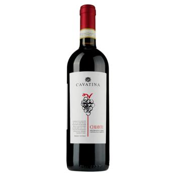 Вино Cavatina Chianti DOCG червоне сухе 12,5% 0,75л - купити, ціни на МегаМаркет - фото 1