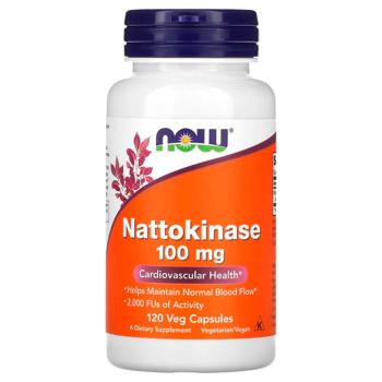 Наттокиназа, Now Foods, 100 мг, 120 капсул - купить, цены на Biotus - фото 1