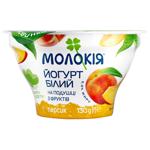 Йогурт Молокія Білий на подушці з фруктів персик 6,6% 130г