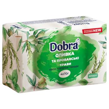 Bovary Dobra Olive and Provencal Herbs Solid Soap 4pcs*70g - buy, prices for MegaMarket - photo 1