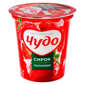 Творожок Чудо клубника взбитый 5% 170г - купить, цены на ЕКО Маркет - фото 1