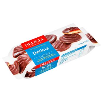 Delicia Butter Cookies with Cherry Taste 135g - buy, prices for METRO - photo 1