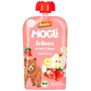 Пюре фруктовое Mogli с клубникой, яблоком и бананом органическое 100г