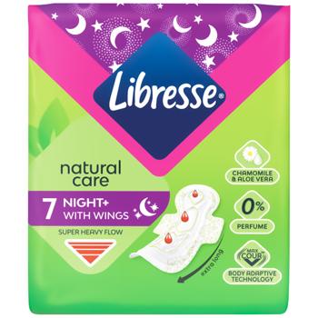 Прокладки гигиенические Libresse Natural Care Maxi Night 7шт - купить, цены на Auchan - фото 7