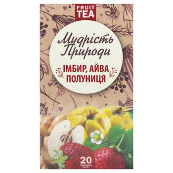 Чай имбирно-фруктовый Поліський Чай Имбирь, айва, клубника 2г*20шт - купить, цены на NOVUS - фото 2