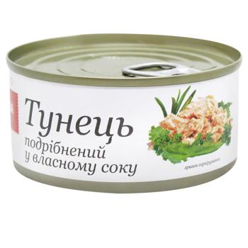 Marka Promo Chopped Tuna in Own Juice 185g - buy, prices for NOVUS - photo 1