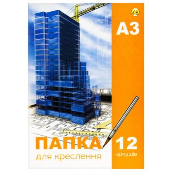 Папка для креслення Тетрада А3 12 аркушів - купити, ціни на - фото 1