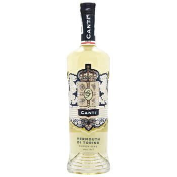 Вермут Canti Vermouth Superior Bianco 17% 1,0л - купити, ціни на ULTRAMARKET - фото 1