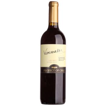 Вино Winemaker Cabernet Sauvignon-Merlоt красное полусладкое 12% 0,75л - купить, цены на AlcoHub - фото 1
