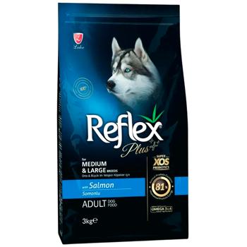 Корм сухой Reflex Plus Adult с лососем для собак средних и больших пород 3кг